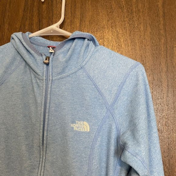 The North Face TKA 100 Womens Small Blue Fleece Masonic Hoodie Full Zip Jacket - Picture 5 of 9